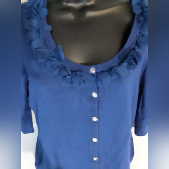 Cato royal blue button up cardigan - Picture 4 of 4